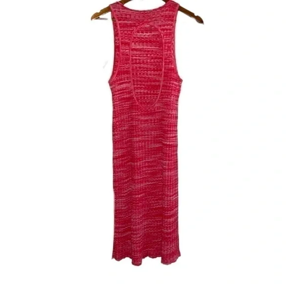 Zara NWT bloggers favorite ribbed open back midi bodycon knit dress SIZE MEDIUM - Picture 3 of 8